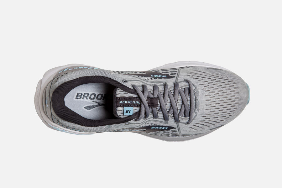 Brooks Adrenaline GTS 21 Road Running Shoes Womens - Grey - OMZXF-6952